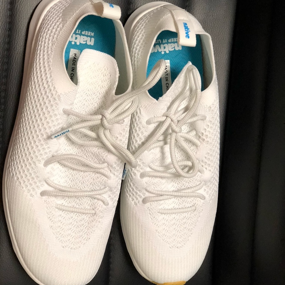 Brand new!!! White Natives waterproof shoes!